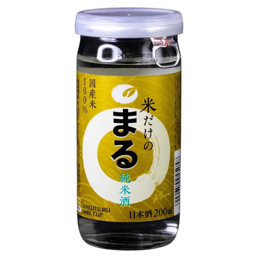 [500266] SAKE (13,5%) MARU JUNMAI *HAKUTUSRU* 白鹤丸纯米清酒200ml/5u/6