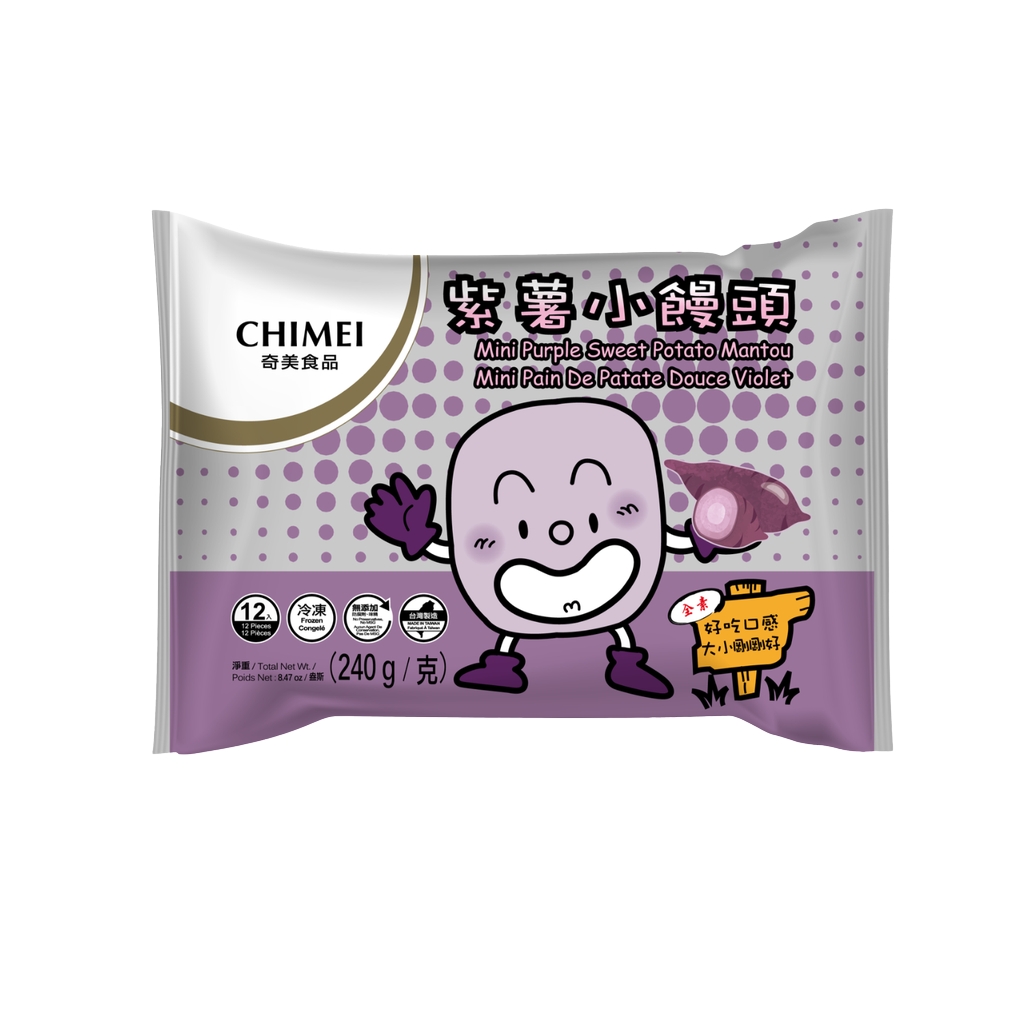 [200650/2P0257] MANTOU TARO CONGELADO *CHIMEI* 奇美冻芋香小馒头 240g/12u/12