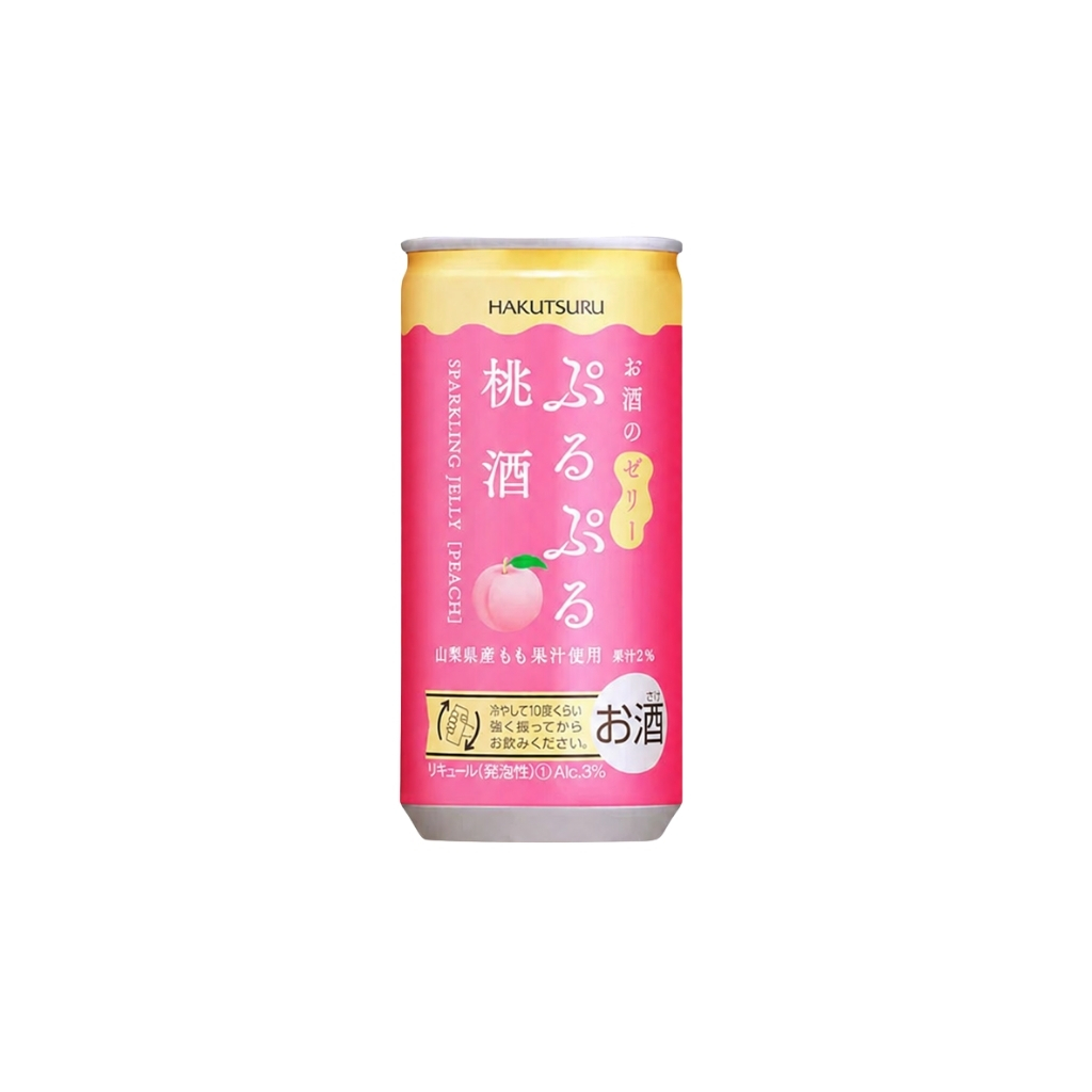 [500277] SAKE (3%) ESPUMOSO MELOCOTON *HAKUTSURU* 白鹤桃子味起泡清酒 190ml/30