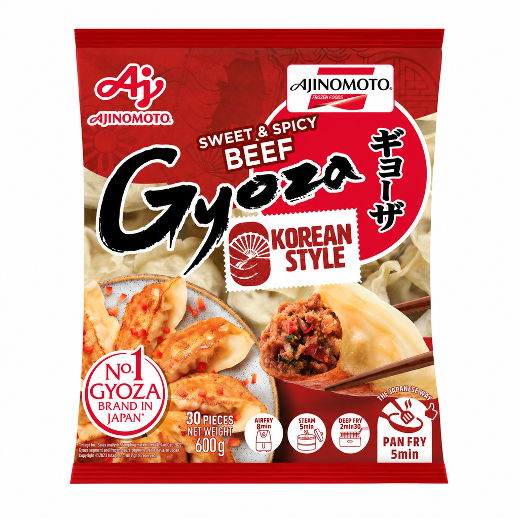 GYOZA TERNERA COREANA E022 CONGELADA *AJINOMOTO* 冻韩式牛肉蔬菜煎饺 600g/10