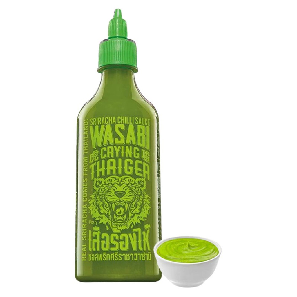 SALSA SRIRACHA WASABI *CRYING THAIGER* 虎啸是拉差芥末酱 440ml/12