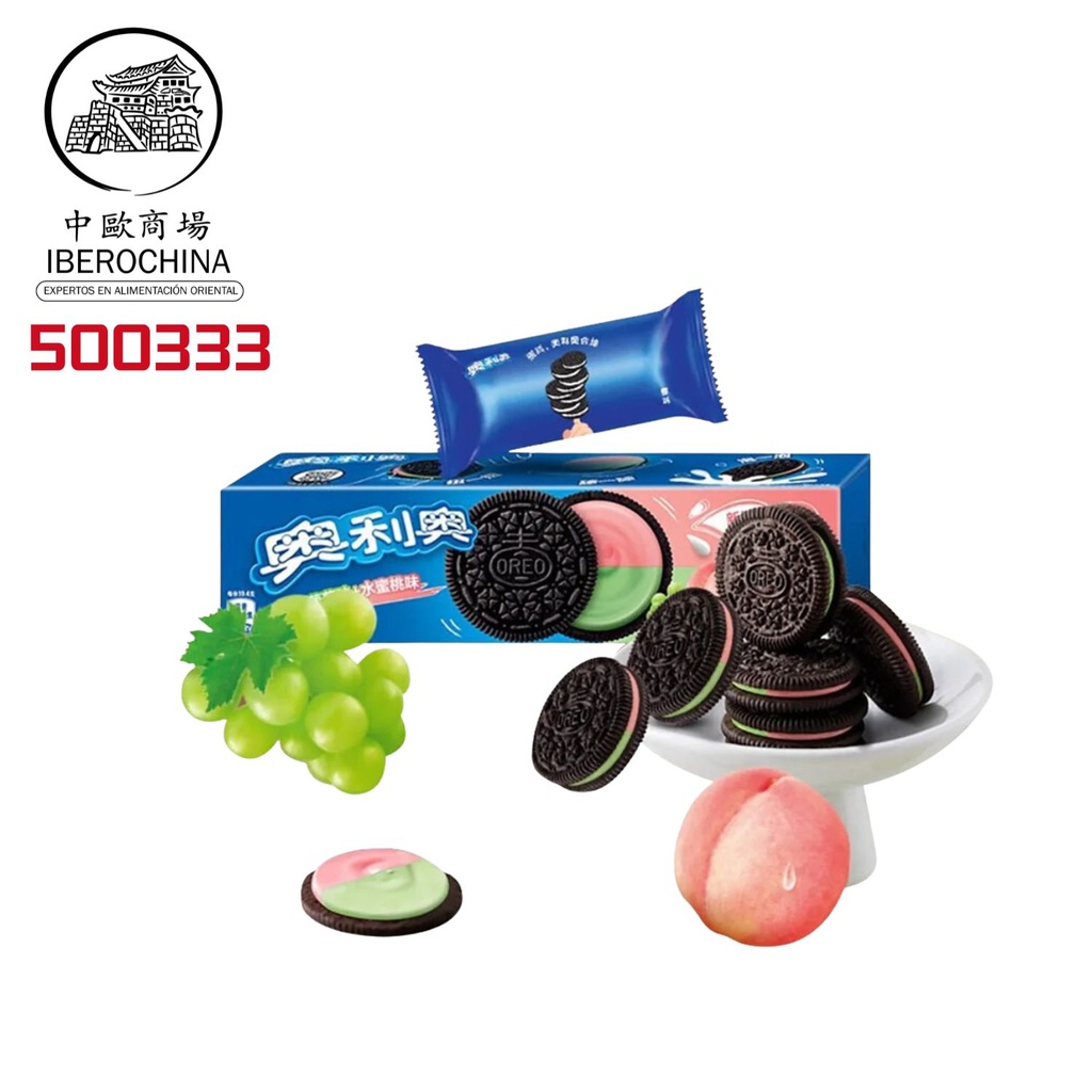 GALLETA UVAS Y MELOCOTON *OREO* 奥利奥葡萄水蜜桃味夹心饼干 97g/24