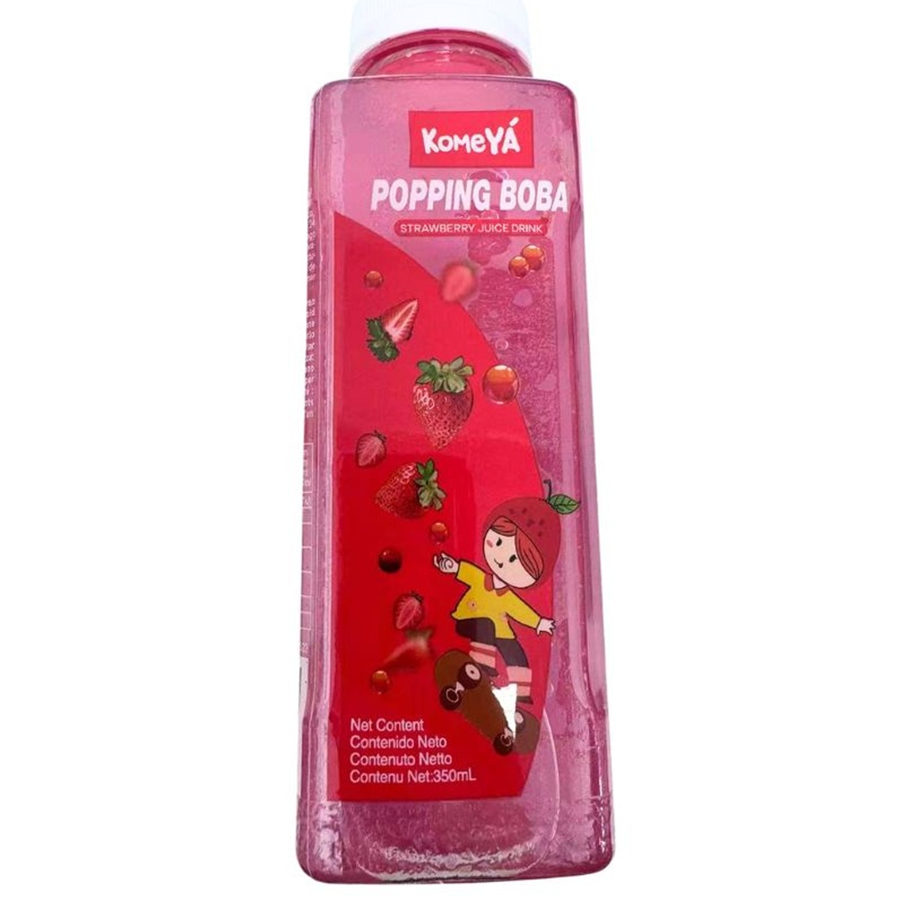 [500339] BEBIDA SABOR A FRESA *KOMEYA* 爆珠饮料草莓味350ml/12