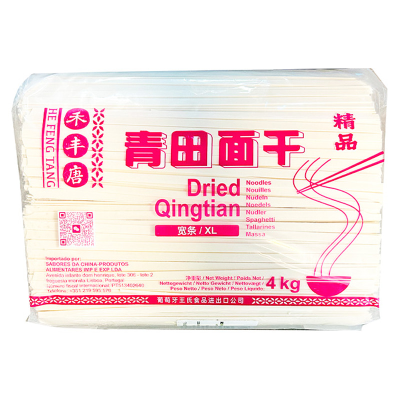 TALLARINES CHING TIAN XL*HEFENGTANG* 禾丰唐青田面宽条粉XL 4KG/4