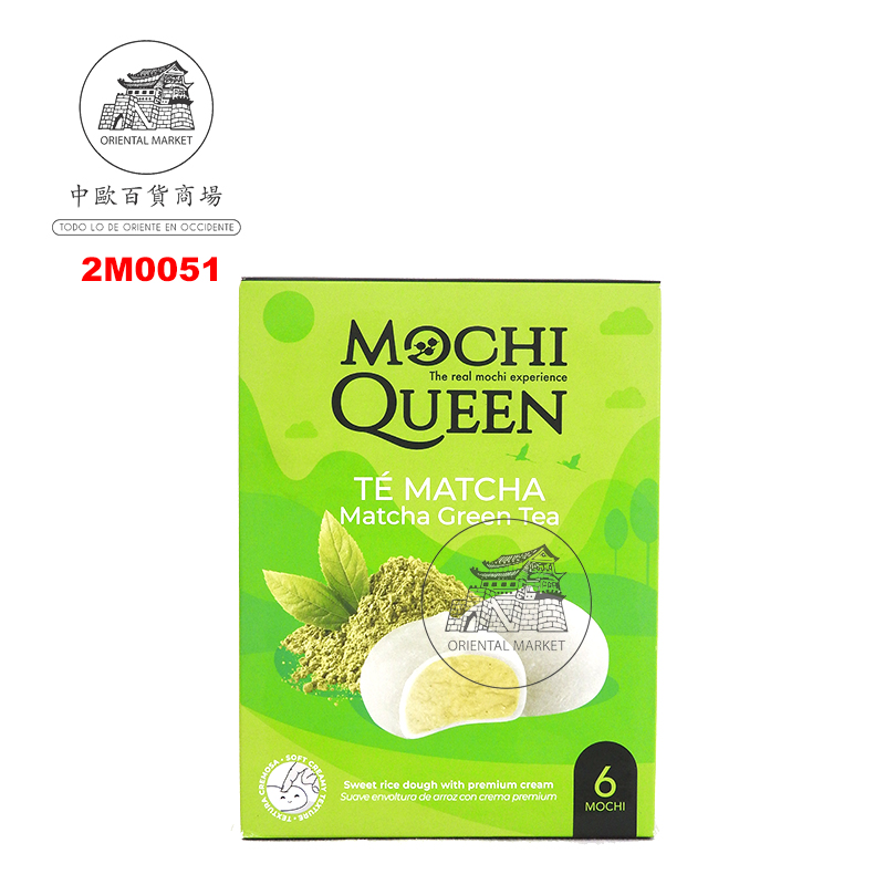 MOCHI DELUX TE VERDE CONGELADO *MOCHI QUEEN* 雪后臻选冻绿茶麻糬 192g/6u/10