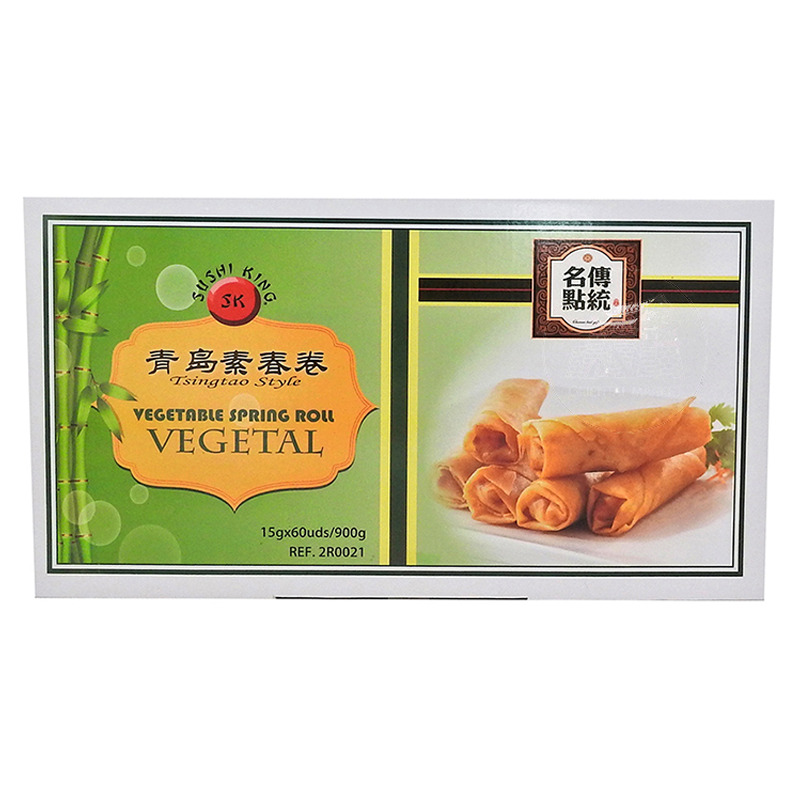 [200663/2R0021] ROLLO PRIMAVERA VEGETAL CONGELADO *SUSHI KING* 寿司王冻圆素春卷 900g/60u/10