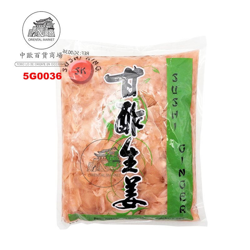 JENGIBRE ROSA GARI *SUSHI KING* 寿司王红醋姜片 1kg/10