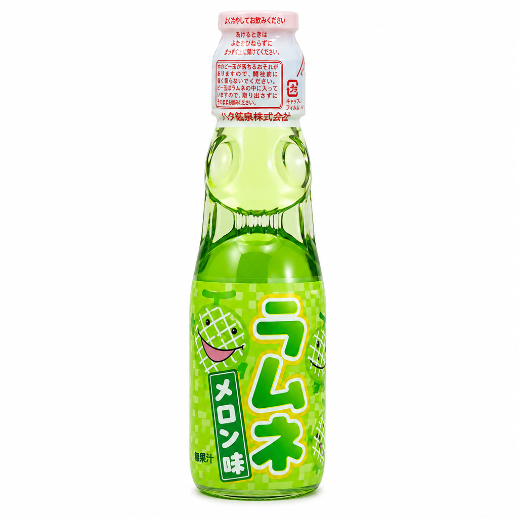 BEBIDA GASEOSA MELON *RAMUNE* 日本香瓜弹珠气泡饮料 200ml/30