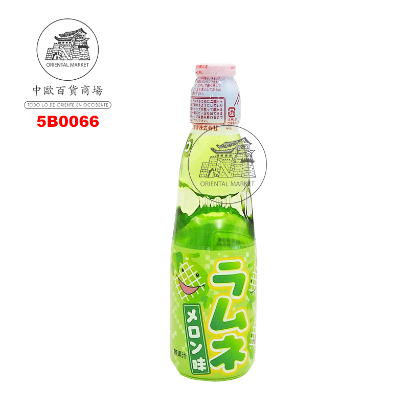 BEBIDA GASEOSA MELON *RAMUNE* 日本香瓜弹珠气泡饮料 200ml/30