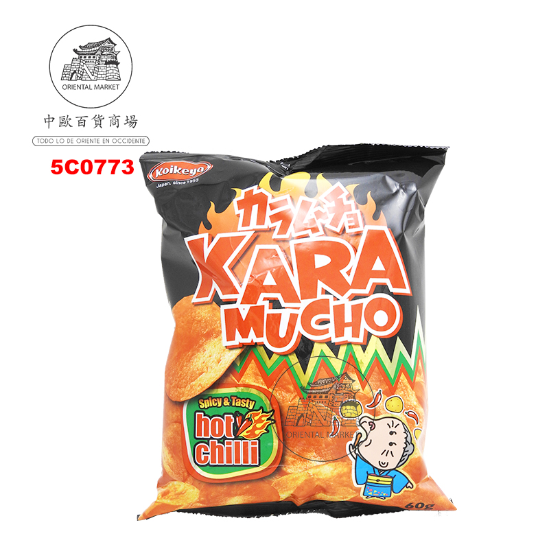 CHIPS PICANTES KARAMUCHO *KOIKEYA* 辣味平纹薯片 60g/12