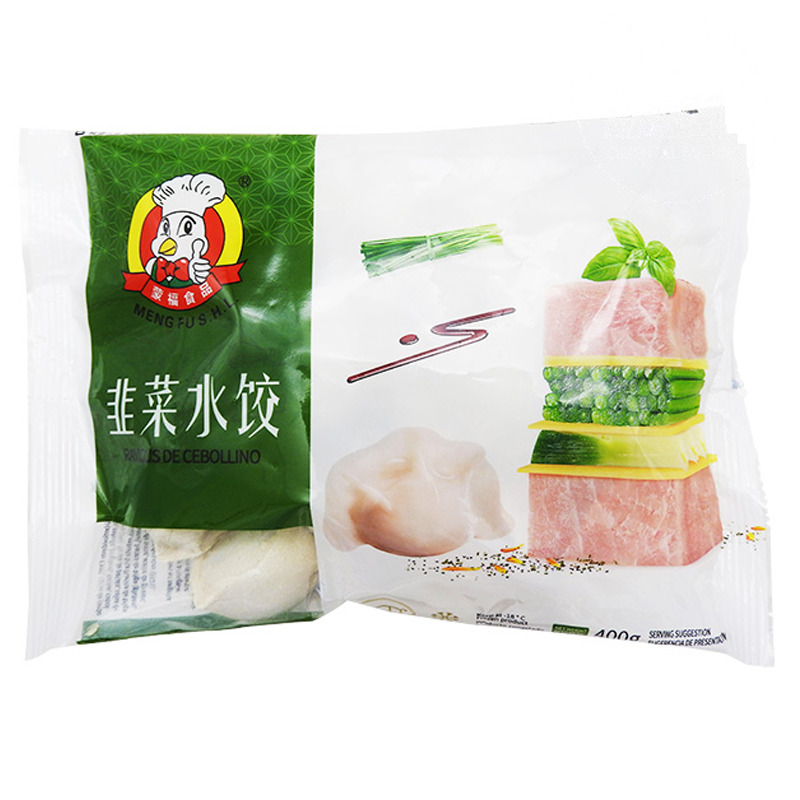 [200523/2E0021] RAVIOLI CERDO CHIVE CONGELADO *MENGFU* 蒙福冻猪肉韭菜水饺 400g/12