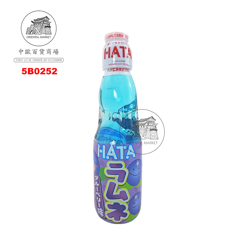 BEBIDA GASEOSA ARANDANO *RAMUNE* 日本蓝莓弹珠气泡饮料 200ml/30