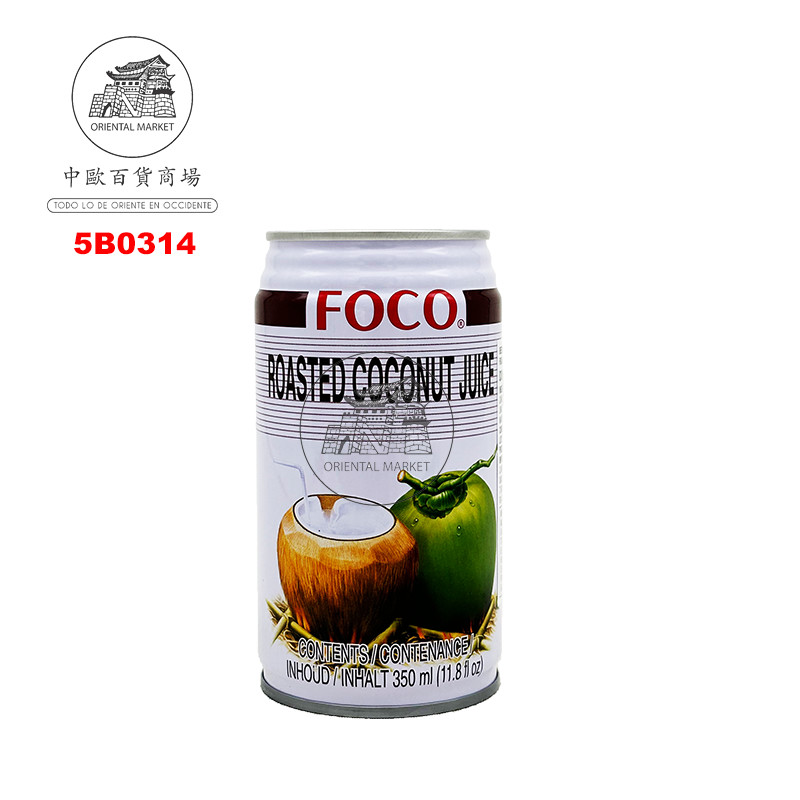 BEBIDA COCO TOSTADO*FOCO* 福口烤椰子水 350ml/24