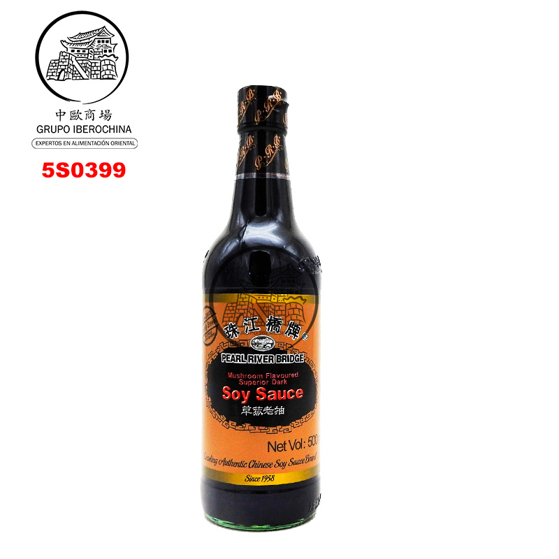 [502608/5S0399] SALSA SOJA OSCURA CHAMPIÑON *PRB* 珠江桥草菇老抽 500ml/12