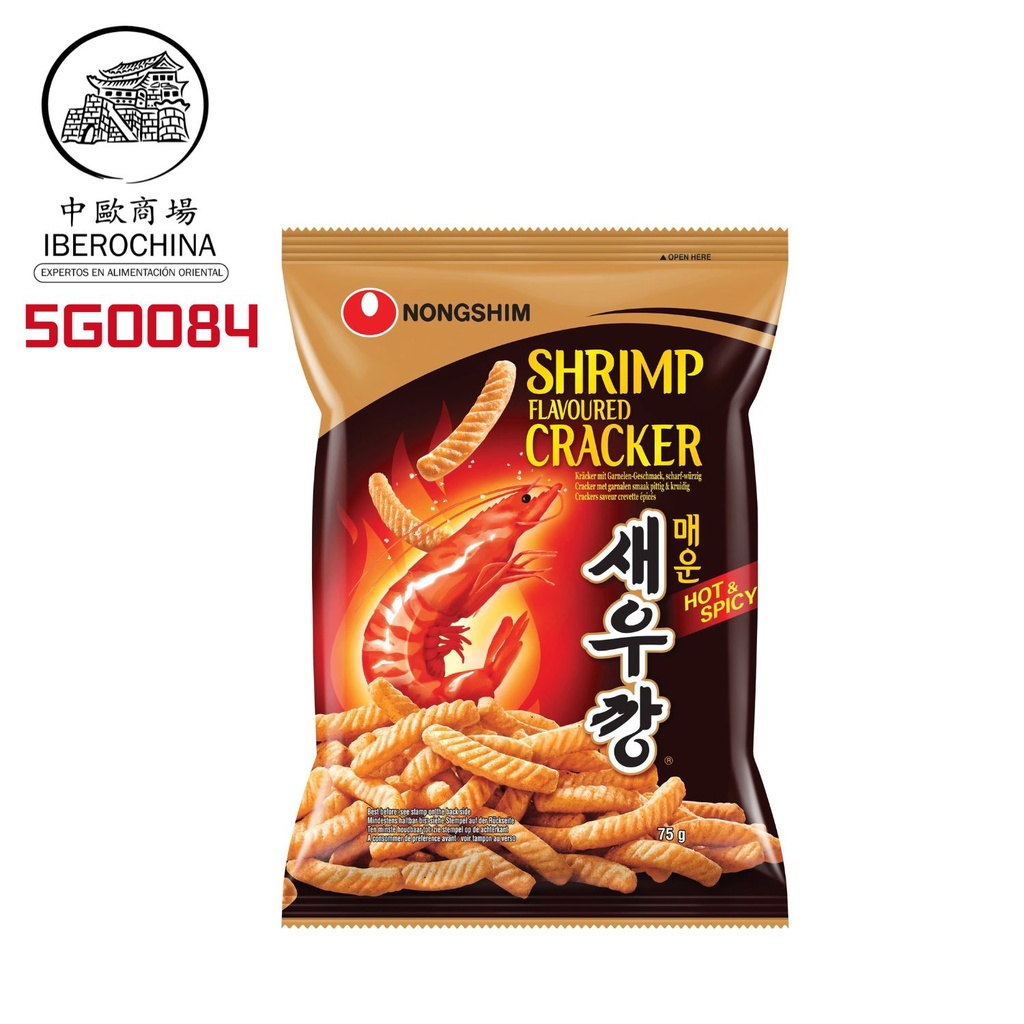 SNACK GAMBA PICANTE *NONGSHIM* 农心辣虾条 75g/20