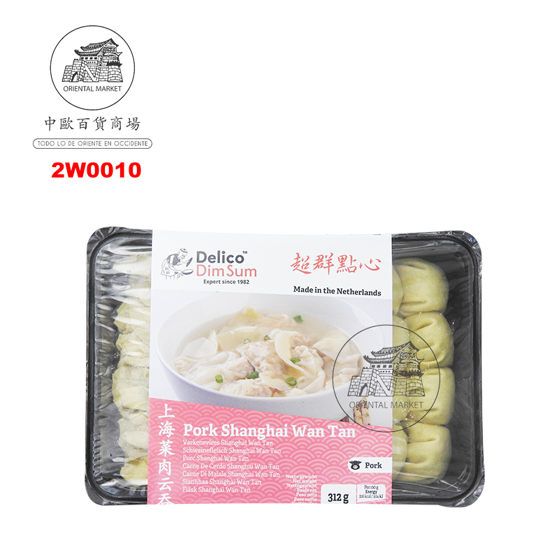 WAN TUN CERDO *DELICO* 超群上海菜肉云吞 312g/24u/20