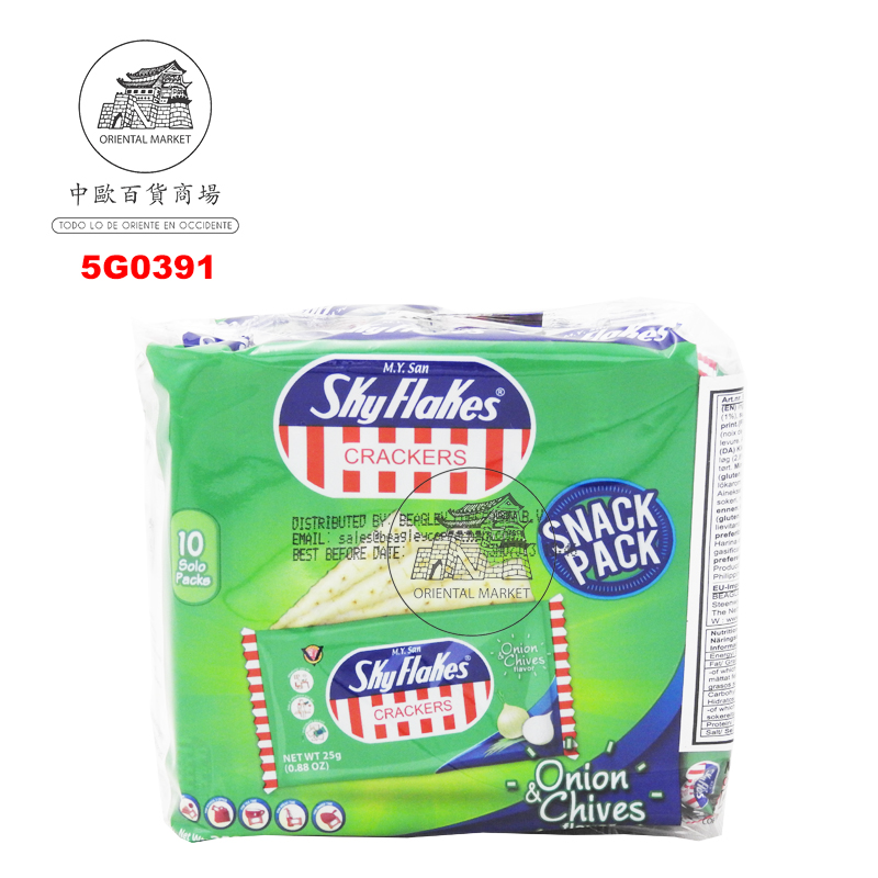[502112/5G0391] GALLETA SABOR CEBOLLA *SKYFLAKES* 菲律宾咸饼干洋葱味 25G/10u/20