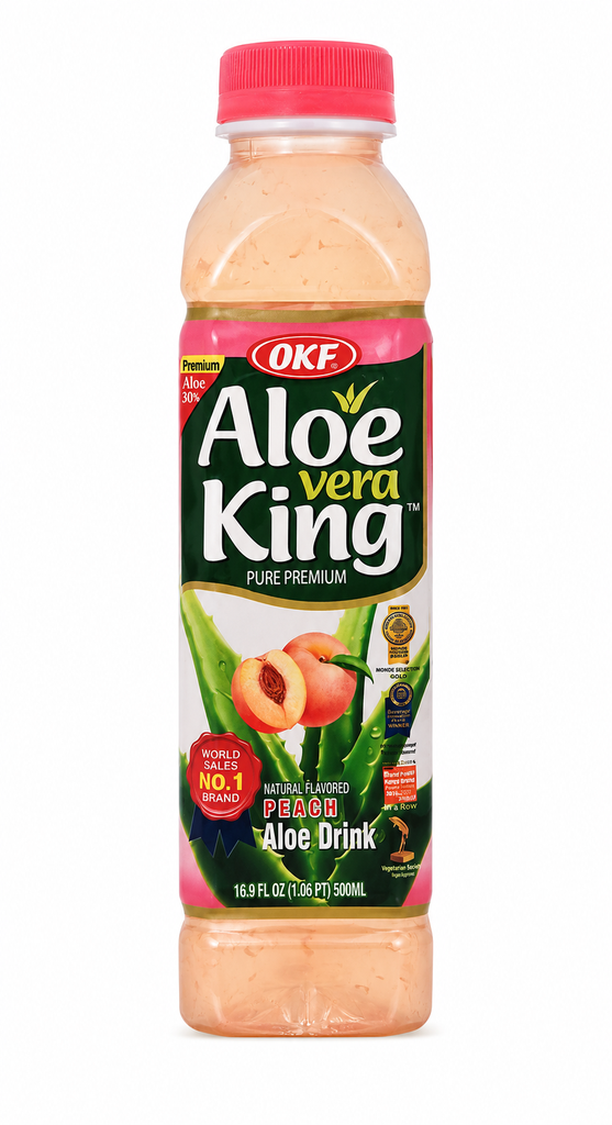 [501681/5B0090] BEBIDA ALOE VERA MELOCOTON *OKF* 韩国水蜜桃芦荟饮料 500ml/20