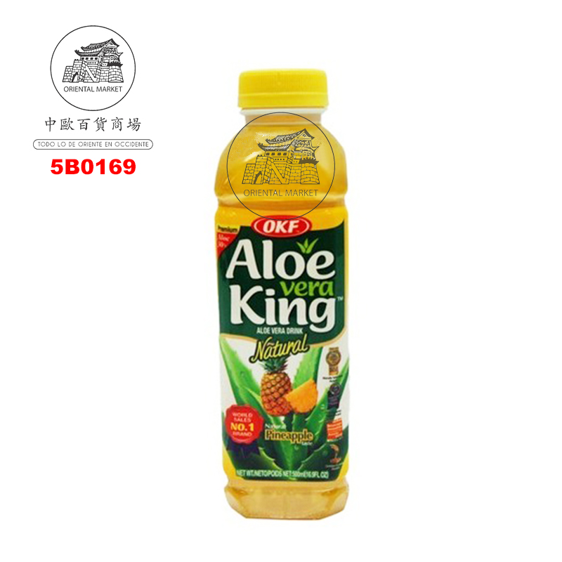 BEBIDA ALOE VERA PIÑA *OKF * 韩国菠萝芦荟饮料 500ml/20