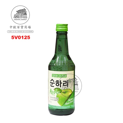 [5V0125] SOJU MANZANA (12%) *LOTTE* 韩国烧酒苹果味 350ml/20