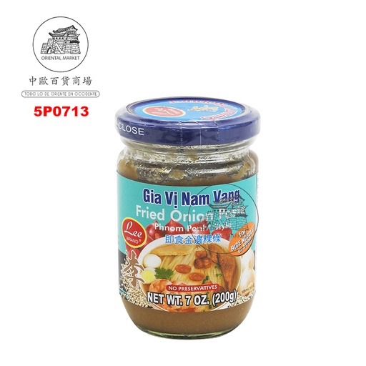 [502318/5P0713] PASTA CEBOLLA FRITA *LEE* 李牌炸洋葱酱 200g/24