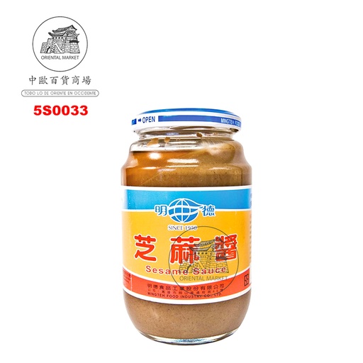 [5S0033] PASTA SESAMO BLANCO *MINGTE * 明德白芝麻酱 460g/24