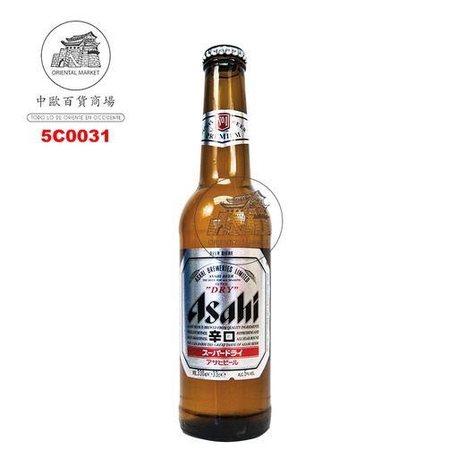 [5C0031] CERVEZA (5,2%) JAPONESA *ASAHI* 朝日辛口啤酒 330ml/24