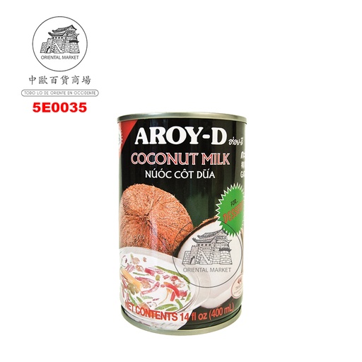 [5E0035] LECHE COCO POSTRE *AROY-D* 甜椰奶 400ml/24