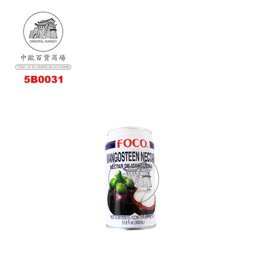 [5B0031] BEBIDA MANGOSTAN *FOCO* 福口山竹水 350ml/24