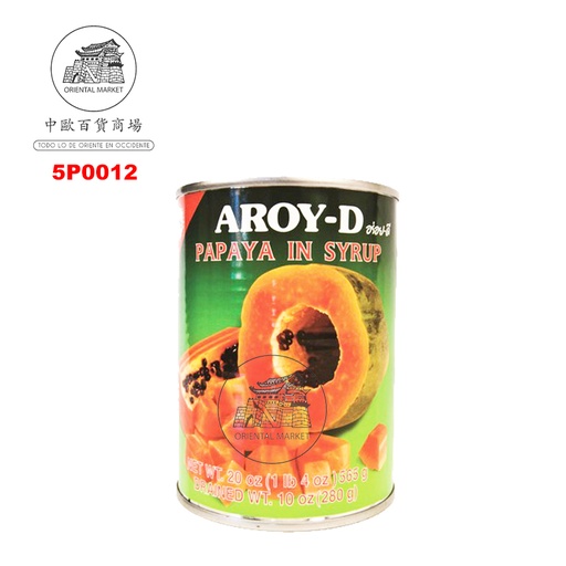 [5P0012] PAPAYA ALMIBAR *AROY-D* 糖水木瓜 565g/24