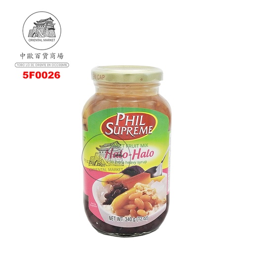 [501205/5F0026] FRUTA MIXTA HALO-HALO *PHIL SUPREME* 菲式什锦水果罐头 340g/12