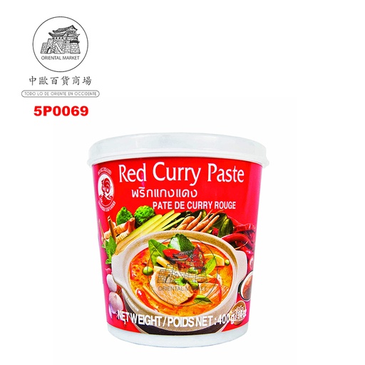 [5P0069] PASTA CURRY ROJO *COCK* 鸡标红咖哩酱 400g/24