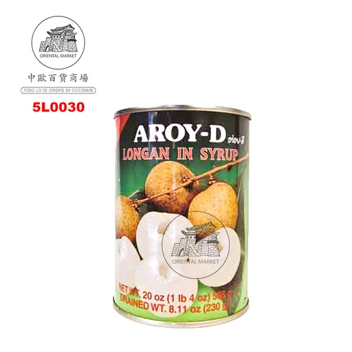 [5L0030] LONGAN EN ALMIBAR *AROY-D* 糖水龙眼 565g/24