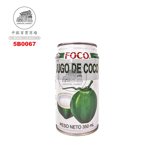 [5B0067] BEBIDA COCO *FOCO* 福口椰子汁 350ml/24