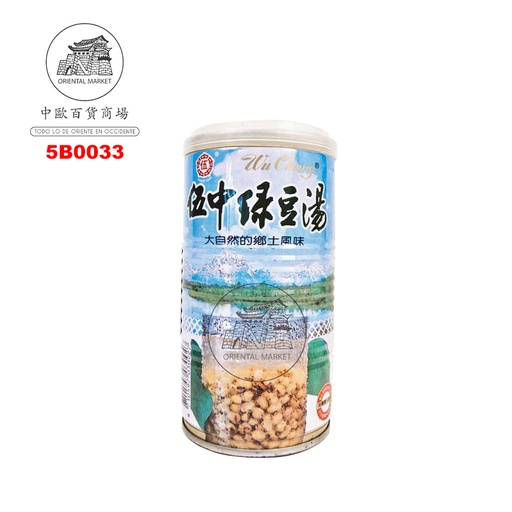 [5B0033] BEBIDA SOJA VERDE *WU CHUN * 伍中绿豆汤 350g/24
