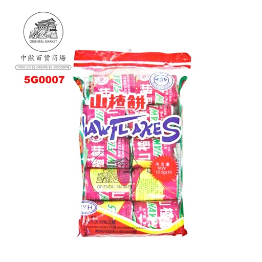 [5G0007] SHANZHA *HEXING* 和兴牌山楂饼 100g/10u/120