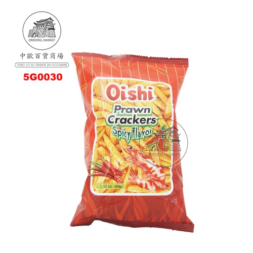 [5G0030] CHIPS GAMBA (PICANTE) *OISHI* 上好佳(辣)虾条 60g/50