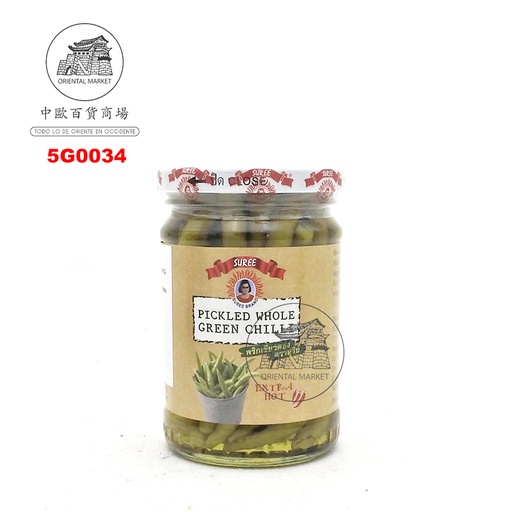 [5G0034] GUINDILLA VERDE ENCURTIDA *SUREE* 素丽醋青辣椒 227g/24