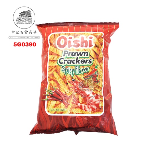 [5G0390] CHIP GAMBAS PICANTE *OISHI * 上好佳辣虾条 90g/30