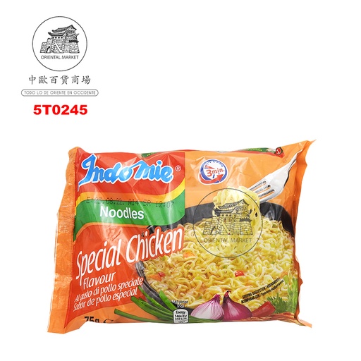 [5T0245] FIDEO INSTANTANEO POLLO ESPECIAL *INDOMIE* 特别鸡味营多面 75g/40