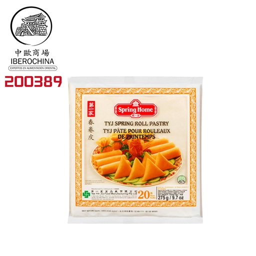 [200389/2P0037] PASTA ROLLO 20H (215mm) CONGELADA *SPRING HOME* 第一家冻春卷皮 275g/40