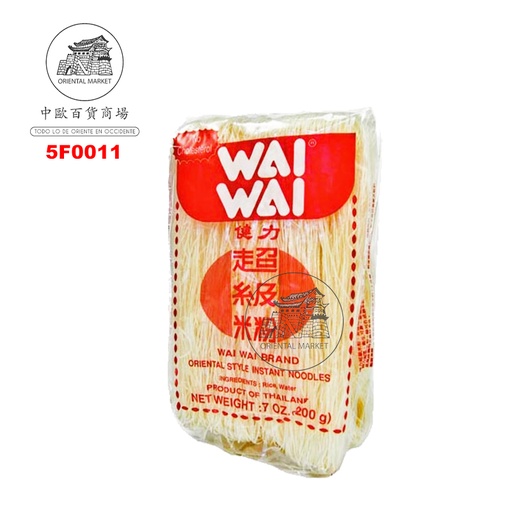 [5F0011] FIDEO DE ARROZ *WAI WAI* 健力细米粉 200g/40
