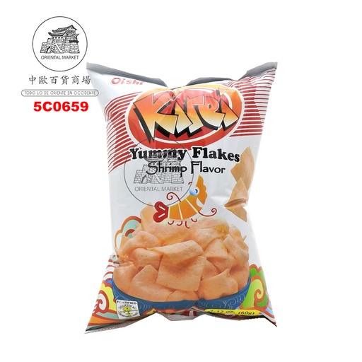 [5C0659] CHIPS GAMBAS KIREI *OISHI* 上好佳鲜虾片 60g/50