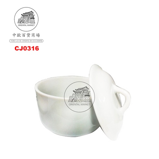 [CJ0316] CUENCO CON TAPA 白色瓷盖碗 /60