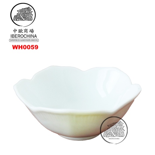 [WH0059] CUENCO FLORE BLANCO  瓷全白梅花碗 /72