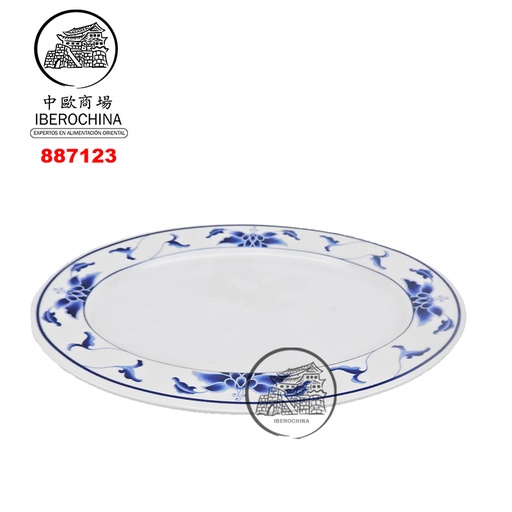 [887123] PLATO  塑蓝荷彩长盘 30cm(30cm)