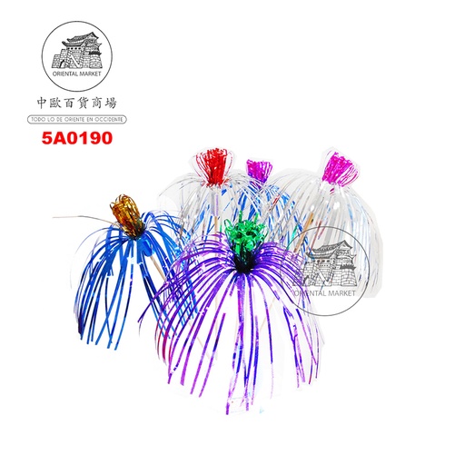 [5A0190] ADORNO POSTRE   铝箔彩虹羽毛签盒 /100