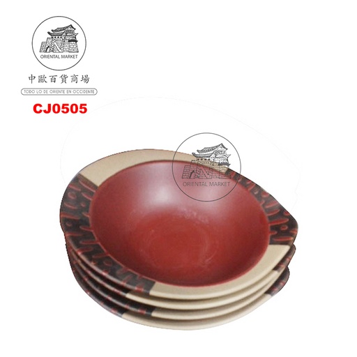 [CJ0505] CUENCO LLANO ROJO  5吋赤色浅碗 /180