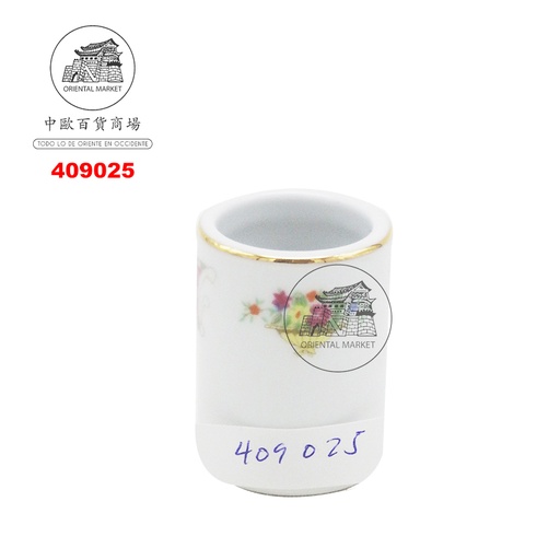 [409025] PALILLERO    瓷金红花牙签筒 480u