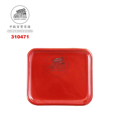 [310471] PLATO RECTANGULO (4.7) *J* 塑红黑方形寿司盘 24u/6